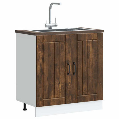 Spülenunterschrank Lucca Räuchereiche Holzwerkstoff
