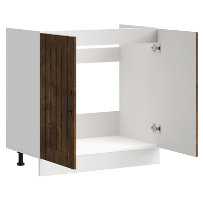 Spülenunterschrank Lucca Räuchereiche Holzwerkstoff