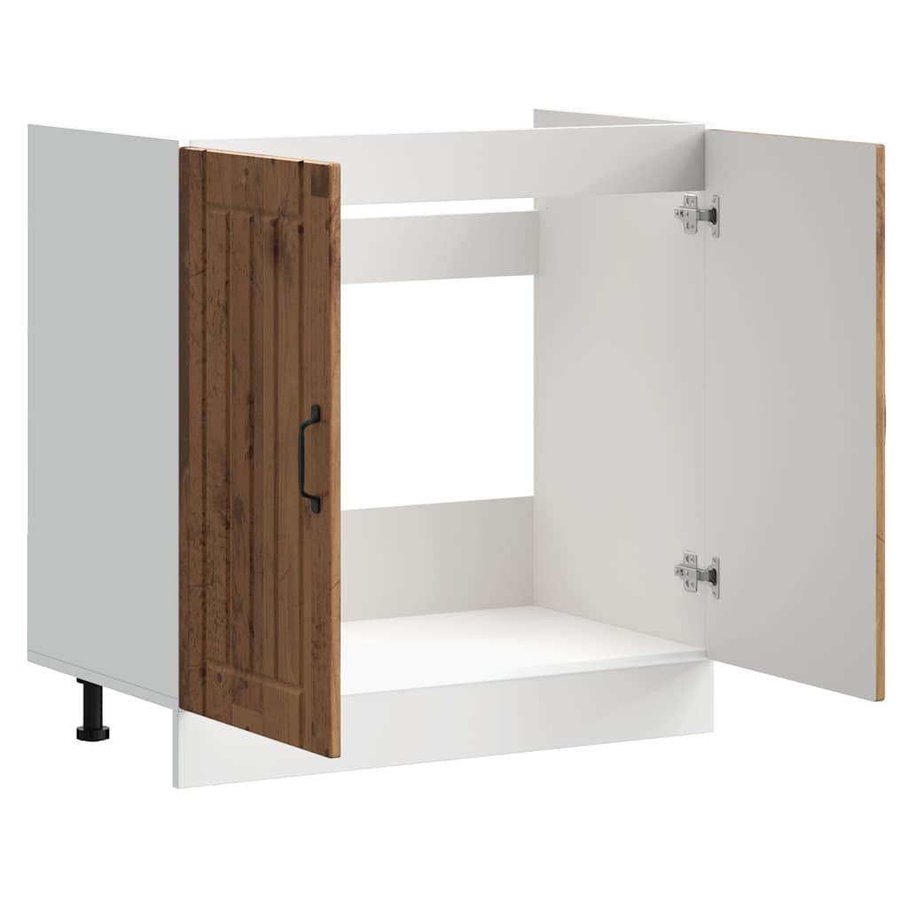 Vask underskab Lucca gammelt træ look træmateriale