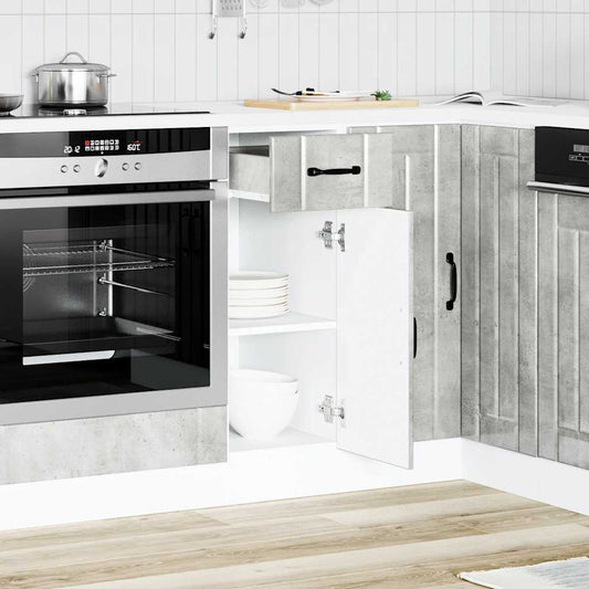 Køkkenunderskab Lucca betongrå træmateriale