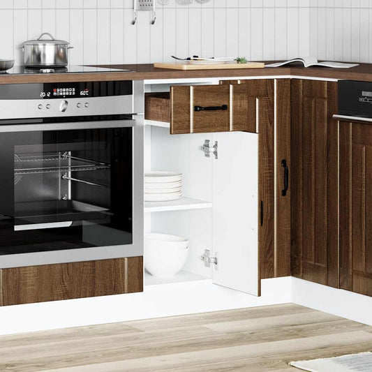 Køkkenunderskab Lucca brun eg-look træmateriale