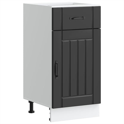 Küchen-Unterschrank Lucca Schwarz Holzwerkstoff