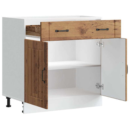 Küchen-Unterschrank Lucca Altholz-Optik Holzwerkstoff