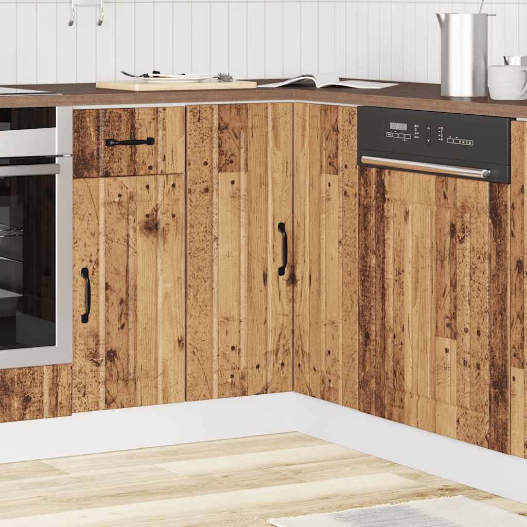 Køkken hjørne underskab Lucca gammelt træ look træ materiale
