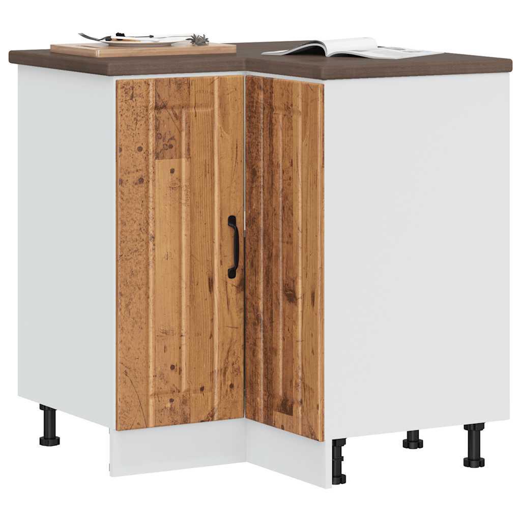 Køkken hjørne underskab Lucca gammelt træ look træ materiale