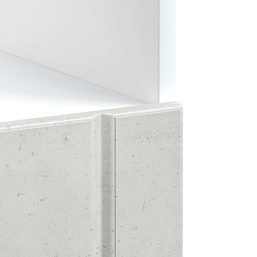 Indbygget ovnskab Lucca betongrå træmateriale