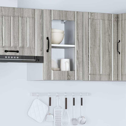 Køkken overskab med glaslåge Lucca Grey Sonoma