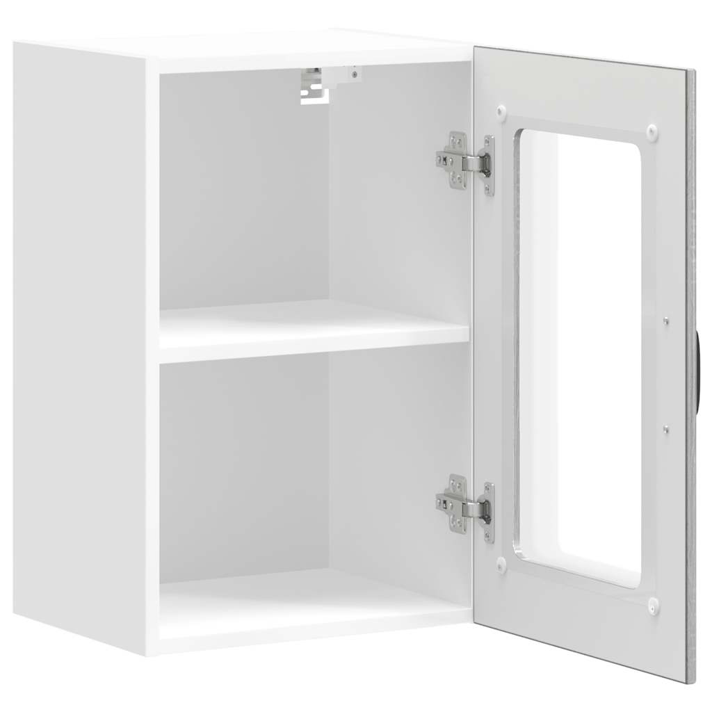 Køkken overskab med glaslåge Lucca Grey Sonoma