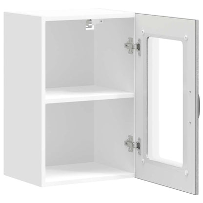 Køkken overskab med glaslåge Lucca Grey Sonoma