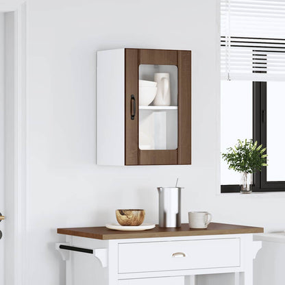 Køkken overskab med glaslåge Lucca Brown Oak look