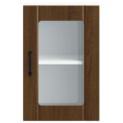 Køkken overskab med glaslåge Lucca Brown Oak look