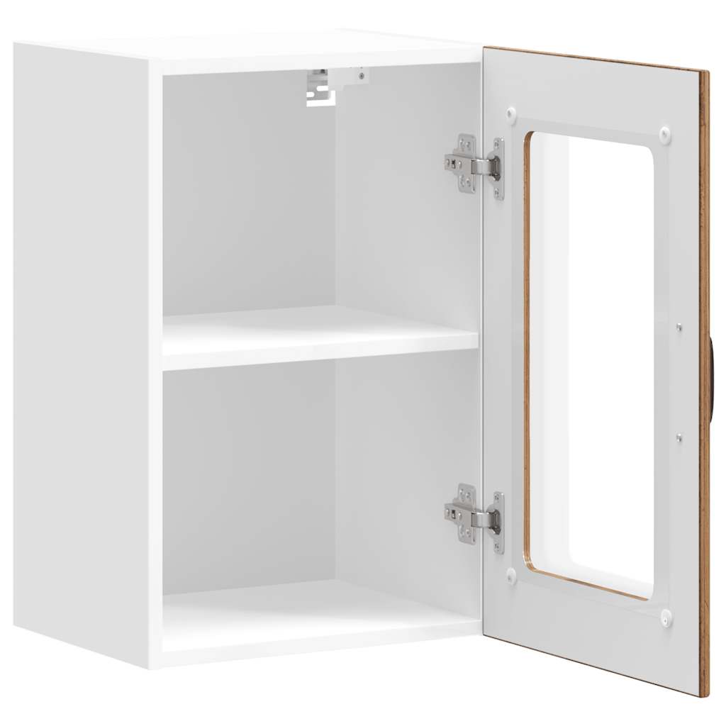 Køkken overskab med glaslåge Lucca gammelt træ look