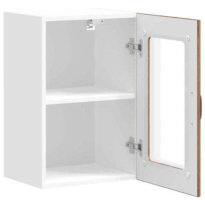 Køkken overskab med glaslåge Lucca gammelt træ look