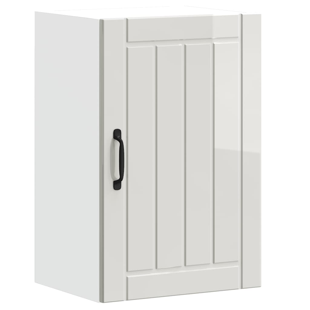 Küchen-Hängeschrank Lucca Hochglanz-Weiß Holzwerkstoff