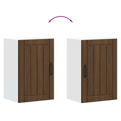 Küchen-Hängeschrank Lucca Braun Eichen-Optik Holzwerkstoff
