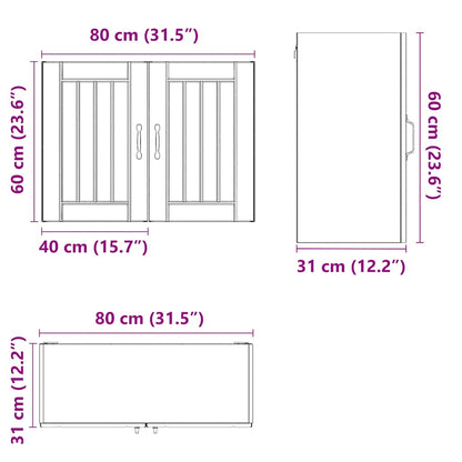 Küchen-Hängeschrank Lucca Altholz-Optik Holzwerkstoff