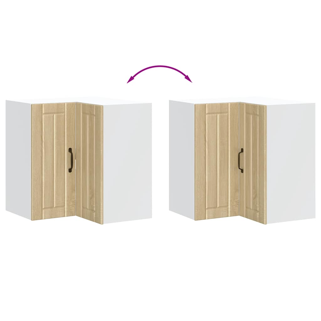 Küchen-Eckhängeschrank Lucca Sonoma-Eiche Holzwerkstoff