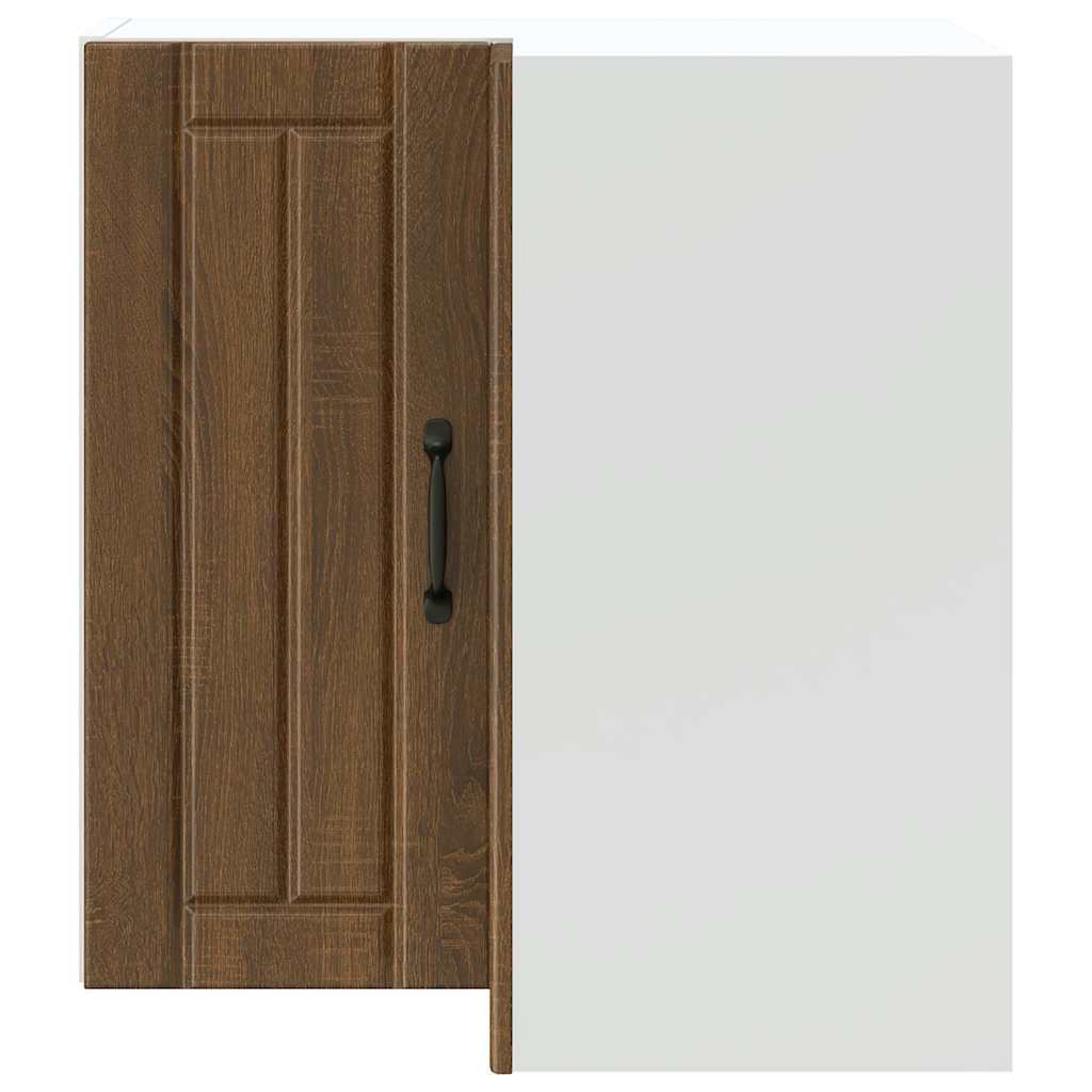 Küchen-Eckhängeschrank Lucca Braun Eichen-Optik Holzwerkstoff