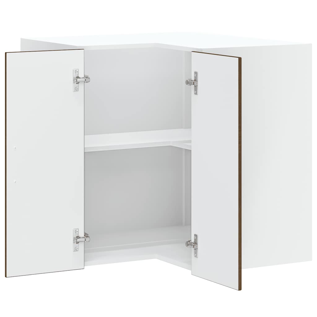 Küchen-Eckhängeschrank Lucca Braun Eichen-Optik Holzwerkstoff