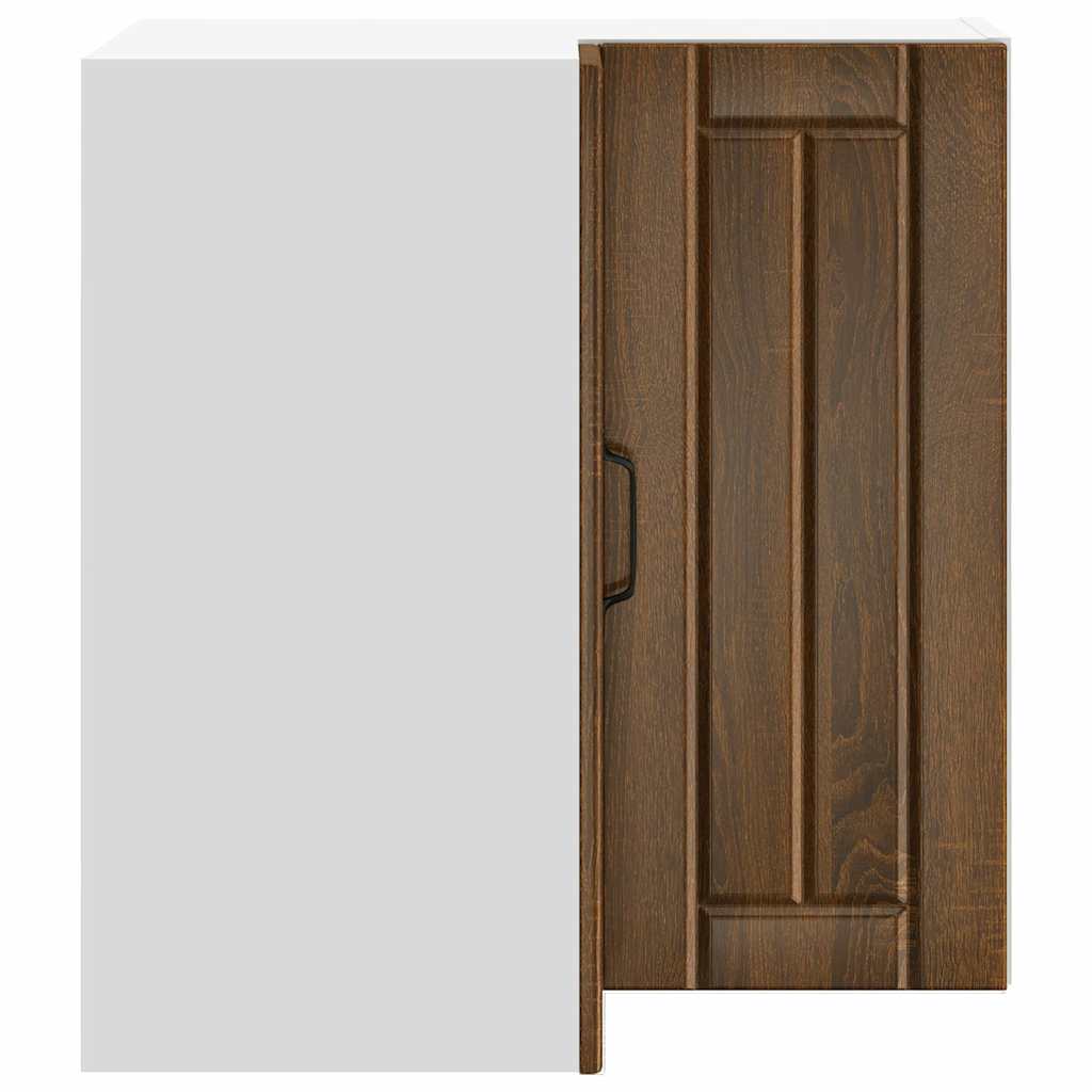 Küchen-Eckhängeschrank Lucca Braun Eichen-Optik Holzwerkstoff
