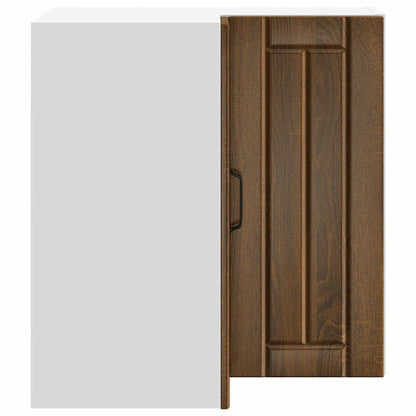 Küchen-Eckhängeschrank Lucca Braun Eichen-Optik Holzwerkstoff
