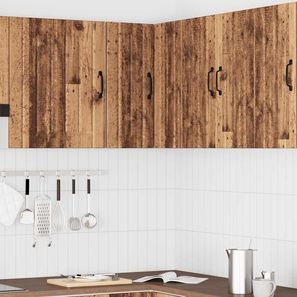 Køkken hjørne overskab Lucca gammelt træ look træmateriale
