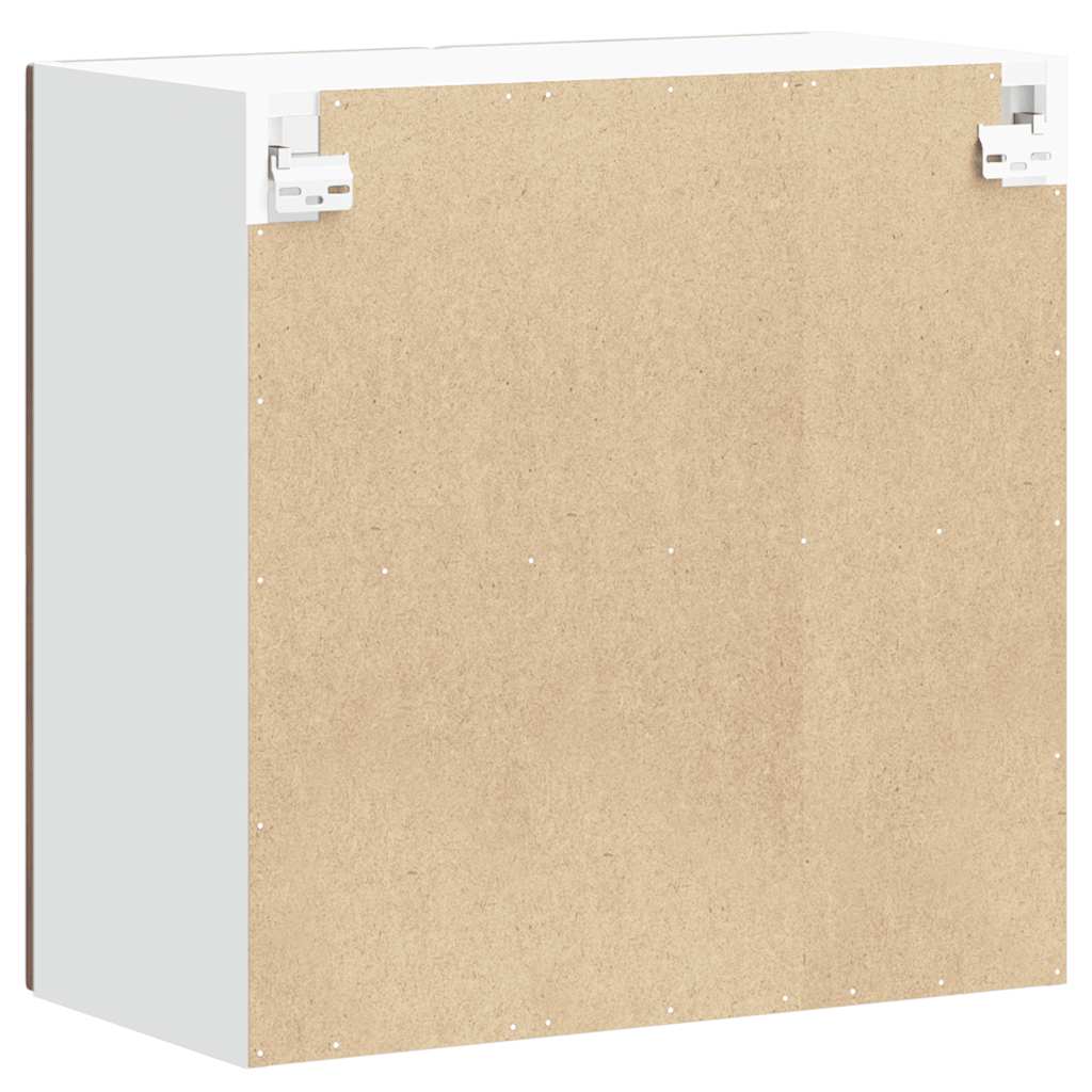 Küchen-Hängeschrank mit Glastür Lucca Räuchereiche Holzwerkstoff
