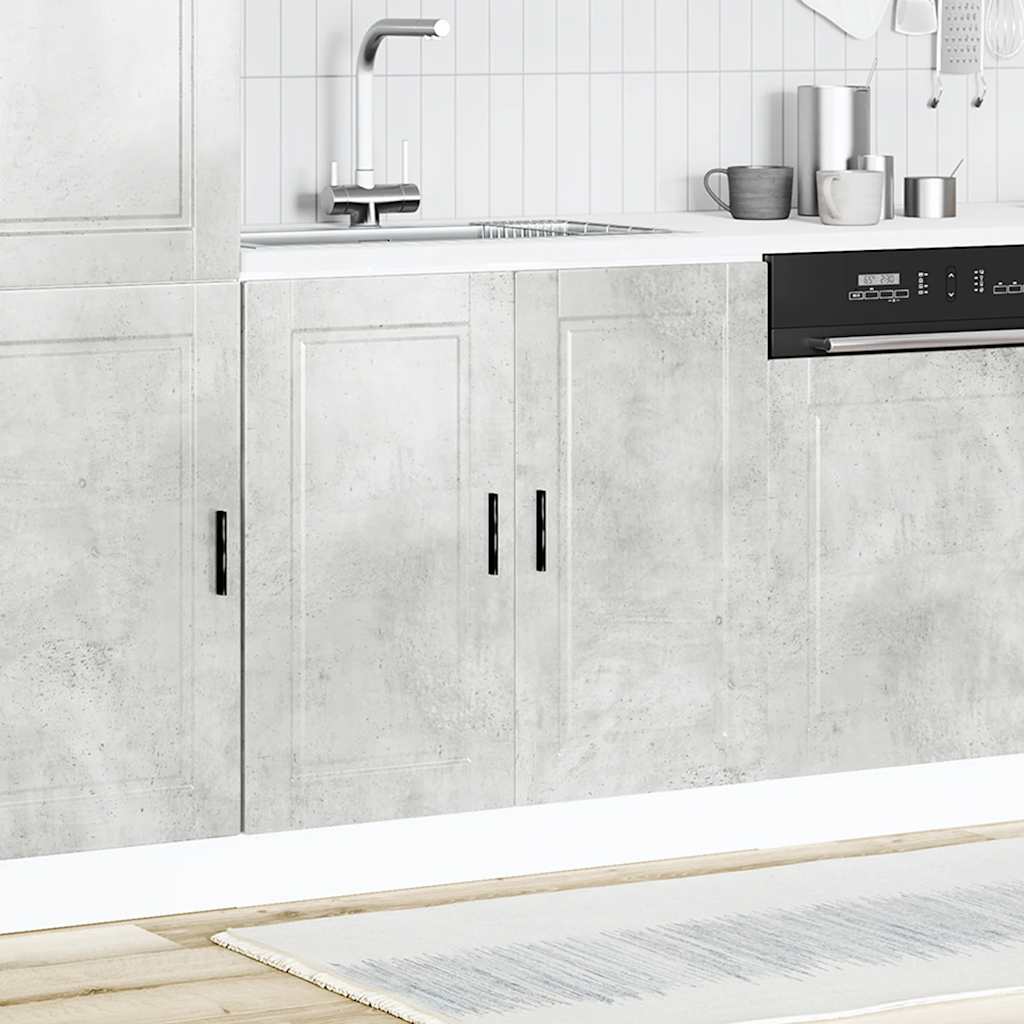 Spülenunterschrank Porto Betongrau 80x46x81,5 cm Holzwerkstoff