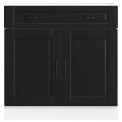 Küchenunterschrank Porto Schwarz Holzwerkstoff