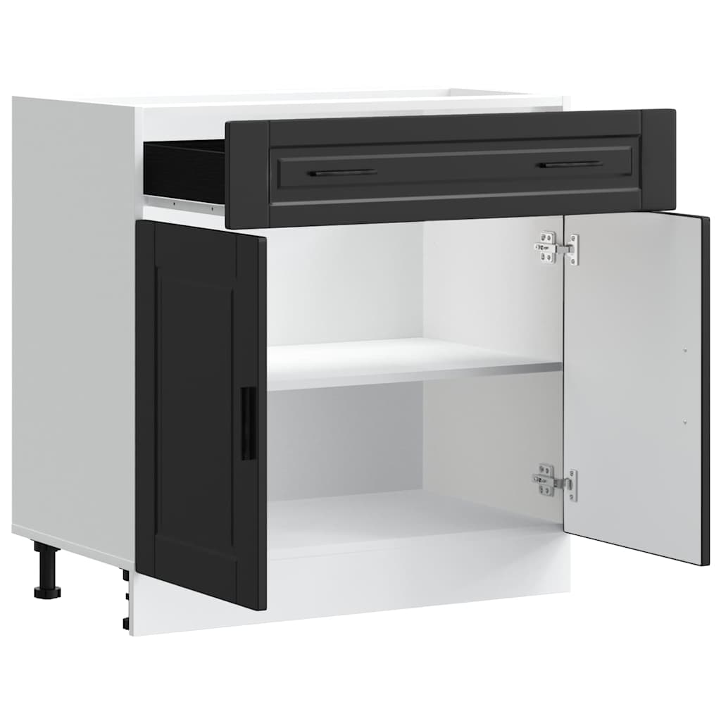 Küchenunterschrank Porto Schwarz Holzwerkstoff