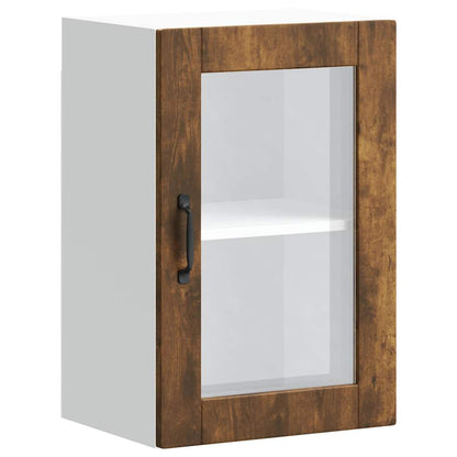 Küchen-Hängeschrank mit Glastür Porto Räuchereiche