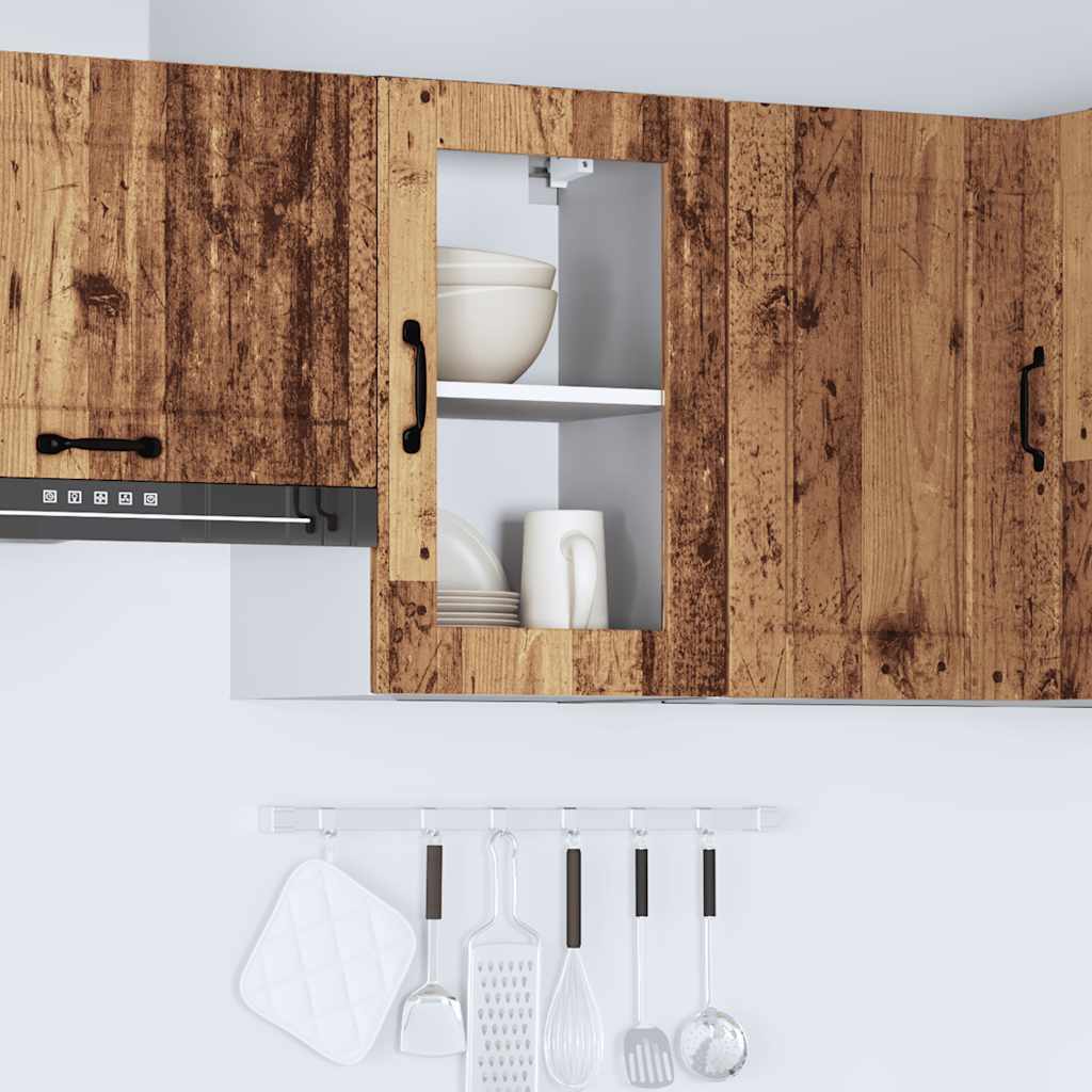 Küchen-Hängeschrank mit Glastür Porto Altholz-Optik