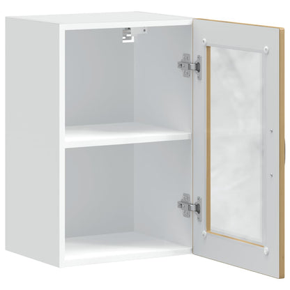 Küchen-Hängeschrank mit Glastür Porto Artisan-Eiche