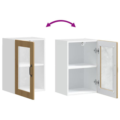 Küchen-Hängeschrank mit Glastür Porto Artisan-Eiche