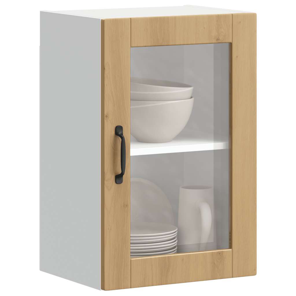 Küchen-Hängeschrank mit Glastür Porto Artisan-Eiche