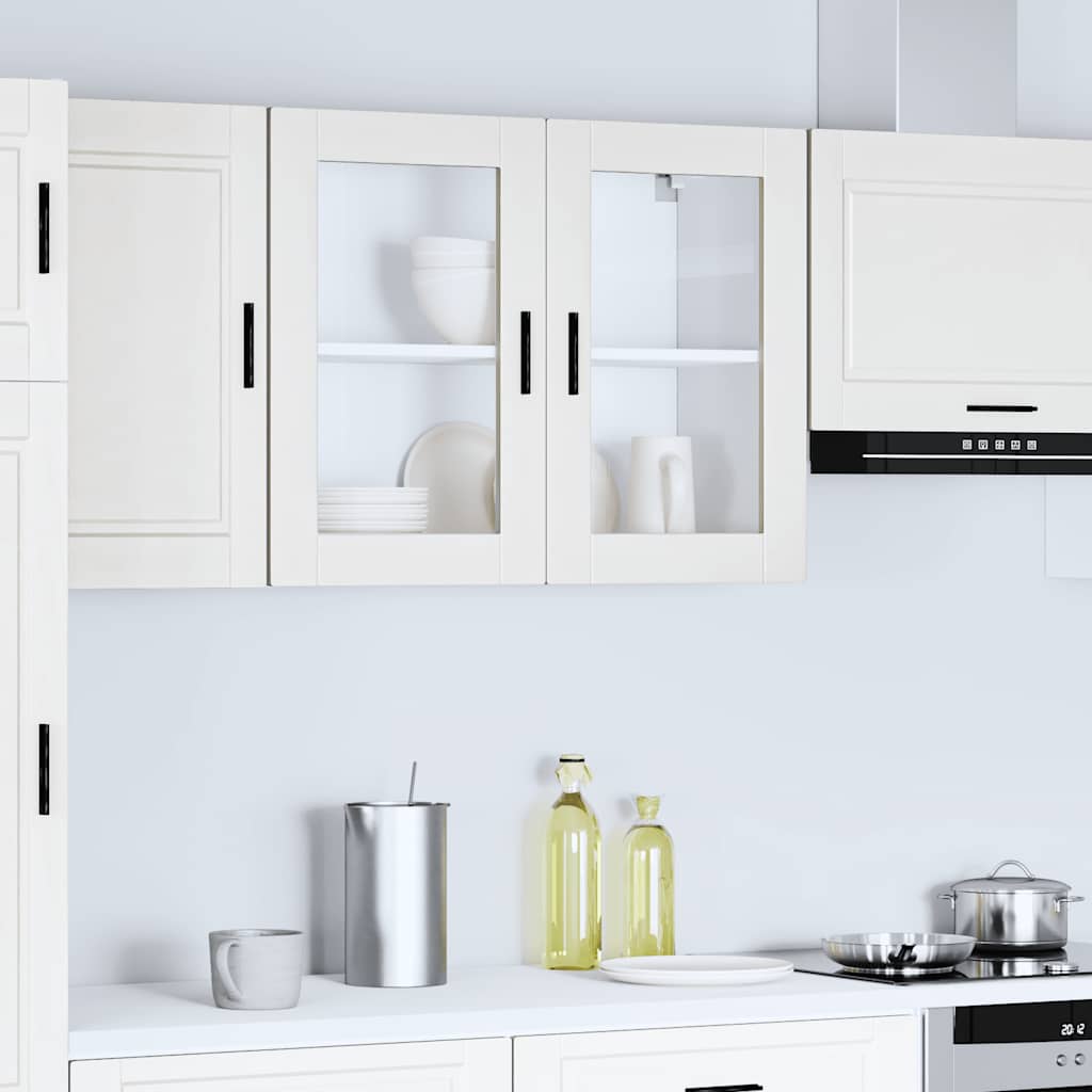 Küchen-Hängeschrank mit Glastür Porto Weiß
