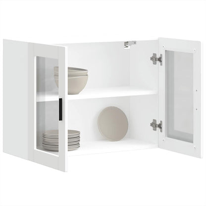 Küchen-Hängeschrank mit Glastür Porto Weiß