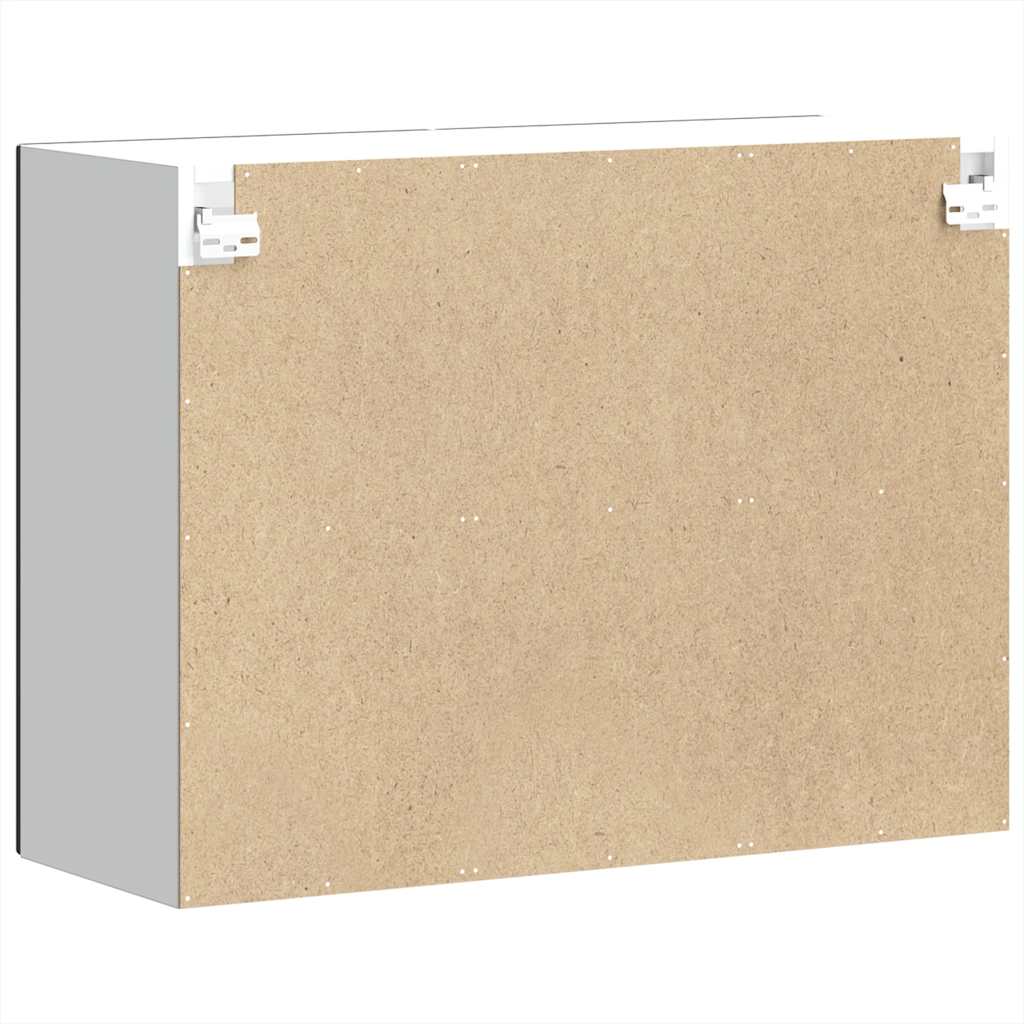 Küchen-Hängeschrank mit Glastür Porto Schwarz