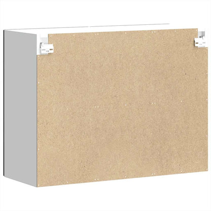 Küchen-Hängeschrank mit Glastür Porto Schwarz
