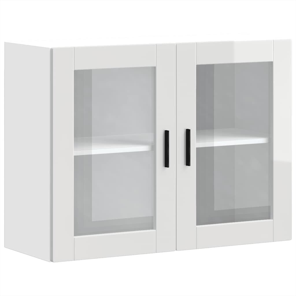 Küchen-Hängeschrank mit Glastür Porto Hochglanz-Weiß