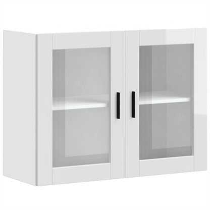 Küchen-Hängeschrank mit Glastür Porto Hochglanz-Weiß