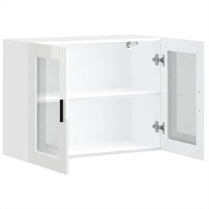 Küchen-Hängeschrank mit Glastür Porto Hochglanz-Weiß