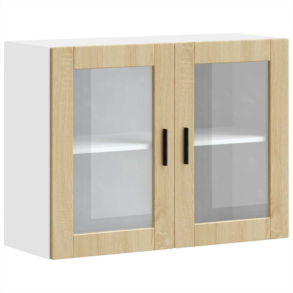 Küchen-Hängeschrank mit Glastür Porto Sonoma-Eiche