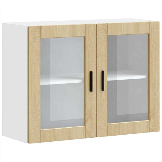 Küchen-Hängeschrank mit Glastür Porto Sonoma-Eiche