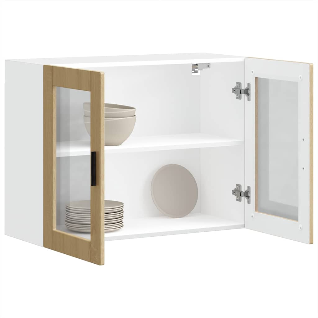 Küchen-Hängeschrank mit Glastür Porto Sonoma-Eiche