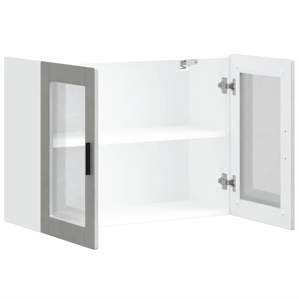 Küchen-Hängeschrank mit Glastür Porto Betongrau