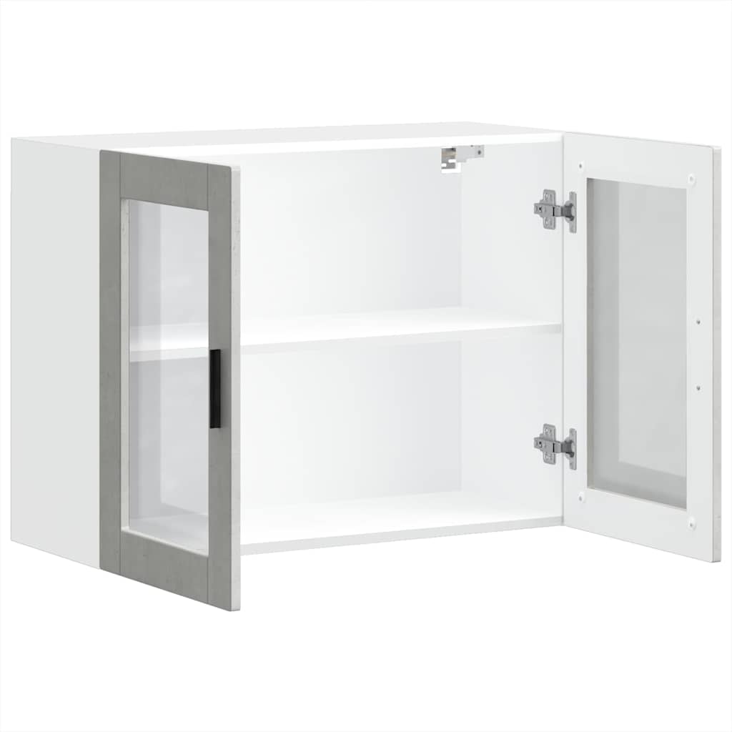Küchen-Hängeschrank mit Glastür Porto Betongrau