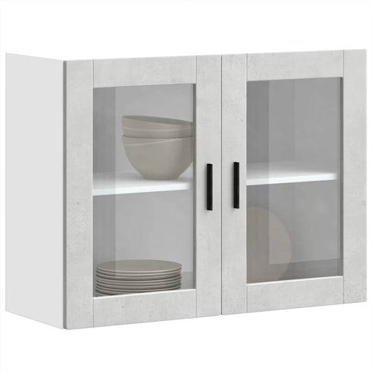 Küchen-Hängeschrank mit Glastür Porto Betongrau