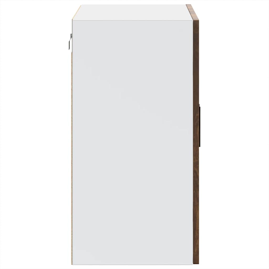 Küchen-Hängeschrank mit Glastür Porto Räuchereiche