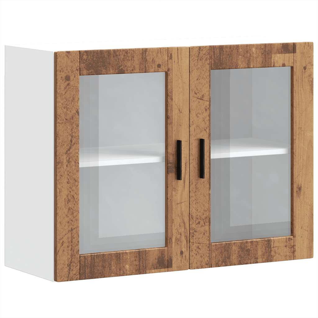 Küchen-Hängeschrank mit Glastür Porto Altholz-Optik